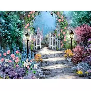 5D Цветочный Сад Алмазная Вышивка Картина Алмазная Картина Вышивка Крестом Алмазная Мозаика Домашний Декор 20X30CM
