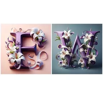 5D-Diamant-Malerei-Set zum Selbermachen runder Bohrer Buchstaben-Set Heimdekorat BJ133