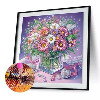 5D-Diamant-Malerei-Set zum Selbermachen teilweise speziell geformt Blumendekorat SYU070