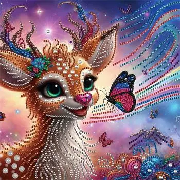 5D-Diamant-Malerei-Set zum Selbermachen teilweise speziell geformt Tier-Dekorati AT194
