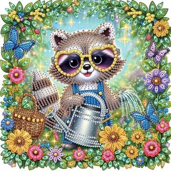 5D-Diamant-Malerei-Set zum Selbermachen teilweise speziell geformt Tier-Dekorati AT194