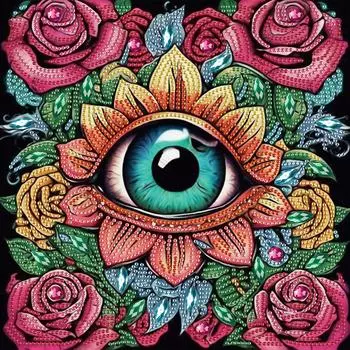 5D-Diamant-Malerei-Set zum Selbermachen teilweise spezieller Bohrer Auge Heimdek AT036