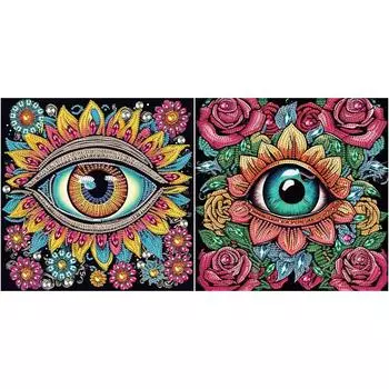 5D-Diamant-Malerei-Set zum Selbermachen teilweise spezieller Bohrer Auge Heimdek AT036