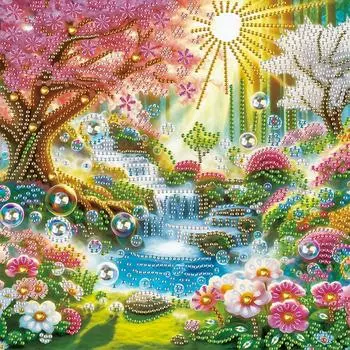 5D-Diamant-Malerei-Set zum Selbermachen teilweise speziell geformter Bohrer Baum AT210