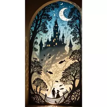 5D-Diamant-Malerei zum Selbermachen Runder Bohrer Linie Straenansicht Dekor Kun