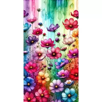 5D-Diamantgemlde zum Selbermachen Runder Bohrer Blume Heimdekoration Wandkunst DW004