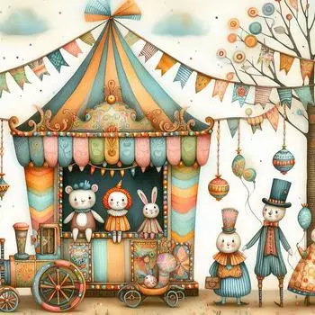 5D-Diamantgemlde zum Selbermachen Runder Bohrer Cartoon-Set Heimdekoration Kuns Z229