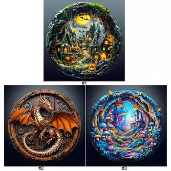 5D-Diamantgemlde zum Selbermachen runder Bohrer dunkle Kunst Heimdekoration Bas ZSH1307