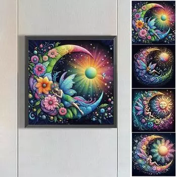 5D-Diamantgemlde zum Selbermachen Runder Bohrer Feen-Set Heimdekoration Kunstha sz5612