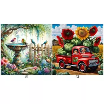 5D-Diamantgemlde zum Selbermachen Runder Bohrer Garten-Set Heimdekoration Kunst ZSH889