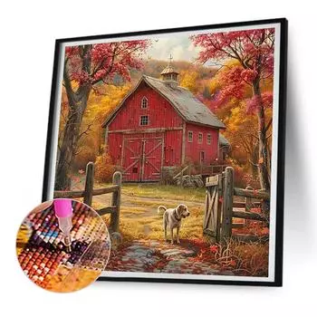 5D-Diamantgemlde zum Selbermachen runder Bohrer lndliche Schnheit Heimdekorat K2047