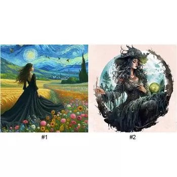 5D-Diamantgemlde zum Selbermachen Runder Bohrer Mdchen-Set Heimdekoration Kuns A9501