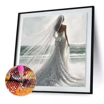 5D-Diamantgemlde zum Selbermachen Runder Bohrer Mdchen-Set Heimdekoration Kuns