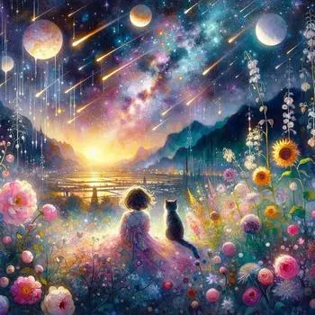 5D-Diamantgemlde zum Selbermachen runder Bohrer Mdchen Katze Heimdekoration Ku