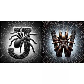 5D-Diamantgemlde zum Selbermachen runder Bohrer Spidery-Buchstabe Heimdekoratio A9528