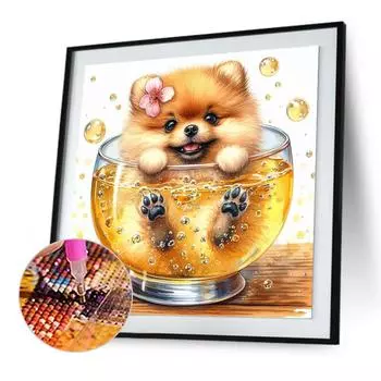 5D-Diamantgemlde zum Selbermachen Runder Bohrer Tier-Set Heimdekoration Kunstha V7317