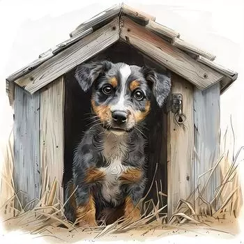 5D-Diamantgemlde zum Selbermachen Runder Bohrer Tier-Set Heimdekoration Kunstha ZSH1187