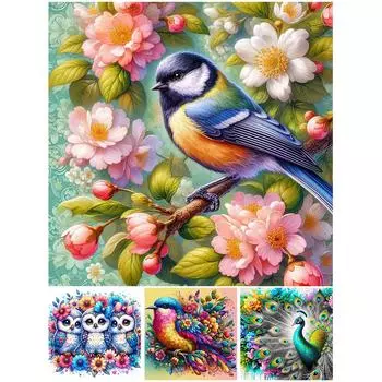 5D-Diamantgemlde zum Selbermachen Runder Bohrer Tier-Set Heimdekoration Kunstha HQ952