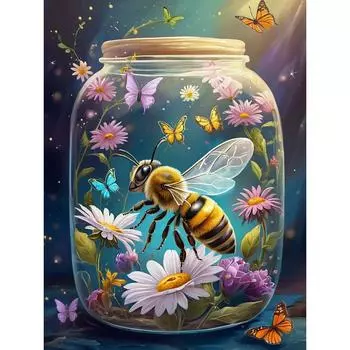 5D-Diamantgemlde zum Selbermachen Runder Bohrer Tier-Set Heimdekoration Kunstha GS4573