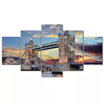 5D-Diamantgemlde zum Selbermachen Runder Bohrer Turmbrcke Dekor Kunsthandwerk