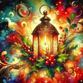 5D-Diamantgemlde zum Selbermachen runder Bohrer Weihnachten Heimdekoration Kuns V7321