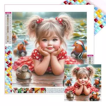 - 5D-Diamantgemlde Zum Selbermachen Squaretischer Bohrer Mdchen-Set Heimdekora ZQA4744