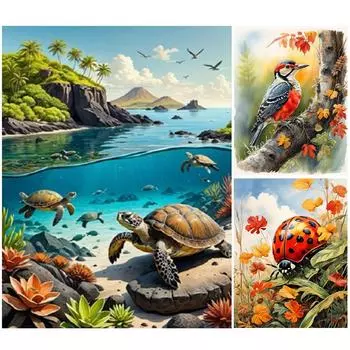 5D-Diamantgemlde zum Selbermachen Squaretischer Bohrer Tier-Set Heimdekoration ZQA4998