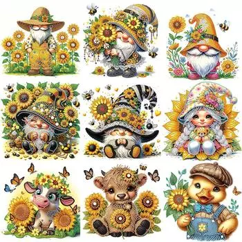 5D-Diamantgemlde zum Selbermachen teilweise speziell geformter Bohrer Sonnenblu SHA012