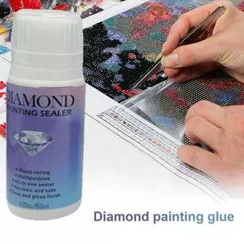 5D Diamond Art Glue Permanent Hold Shine Effect Puzzle Sealer Sticky Diamond Embroidery Mosaic Glue Gel Accessories