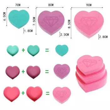 5D Diamond Painting Tool Heart-Shaped Drill Diamond Tray Box Diamond Embroidery Accessories Large Capacity Tray Drill Plate Tray