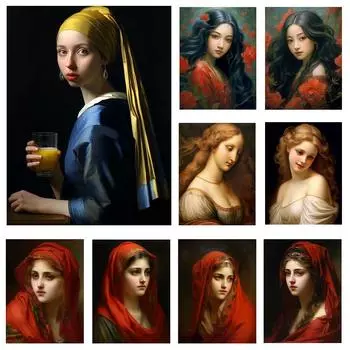 5D Diy All Diamond Painting New Arrival Женская Цветочная Алмазная Вышивка Крестом Портретная Мозаика Украшение Дома Full Round 20x30CM