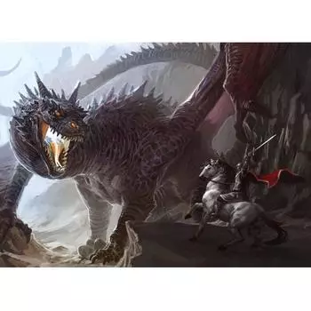 5D DIY Алмаз «Воин Дракон» Украшение дома Алмазная мозаика DIY Алмазная вышивка Кристалл Полный квадратный/круглый Full Square (20X30CM)