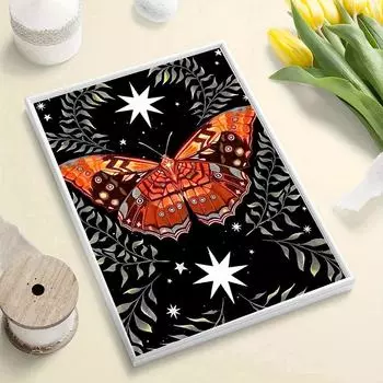 5D DIY Алмазная бабочка в звездном небе над набором для вышивки мозаика Алмазная вышивка Роза полная круглая/квадратная дрель украшение дома Round 30x40cm