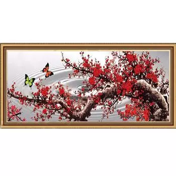 5d Diy Алмазная Цветочная Картина Набор Для Вышивки Крестом Мозаика Художественная Роспись Круглый Горный Хрусталь Украшения Дома Ремесла Full Round 20x50CM