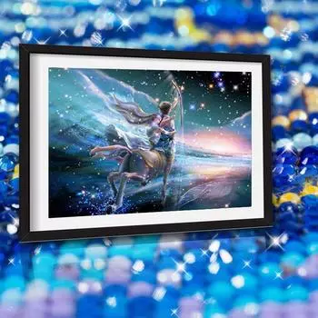 5d Diy Алмазная картина 12 Зодиакальная Алмазная вышивка Созвездия Звездный пейзаж Вышивка крестом 20X30CM