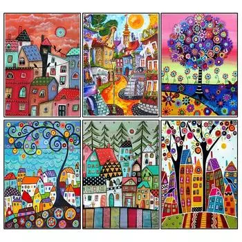 5D DIY алмазная картина 2024 новый мультфильм дом полный круглый алмазный крест набор для вышивки алмазная вышивка украшение дома подарки Full Round 20x30CM