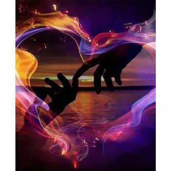 5D DIY Алмазная картина Абстрактная пара рук Алмазная вышивка Полный мозаичный набор Наборы для вышивки крестом Домашний декор Подарки ручной работы Round 20x30cm