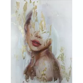 5D DIY Алмазная картина Абстрактная женщина Алмазная вышивка Полный мозаичный набор Наборы для вышивки крестом Домашний декор Подарки ручной работы Round 20x30cm