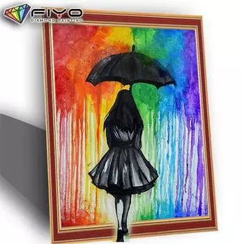 5D DIY Алмазная картина Абстрактная живопись Полная квадратная круглая Алмазная вышивка Девушка Вышивка крестом Мозаика Горный хрусталь Искусство Full Round 20X30CM