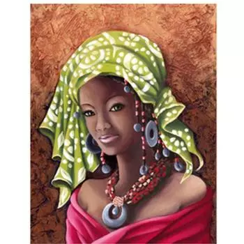 5D DIY Алмазная картина Африканская принцесса Вышивка крестиком 5D Домашний декор Подарок Full Round 20x30CM