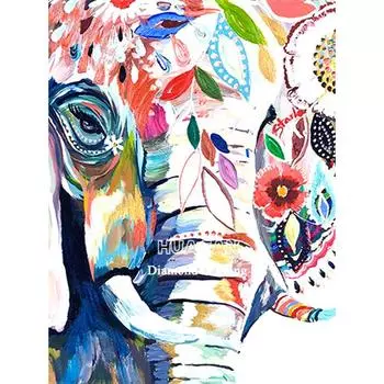 5D DIY Алмазная картина Африканский слон Вышивка крестиком 5D Домашний декор 20X30CM