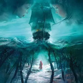 5D DIY Алмазная картина Ангелы и парусники Морская вышивка Крестом Домашний декор Подарочный пейзаж 30x30CM