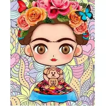 5D DIY Алмазная картина Аниме цветы и девушки Набор для вышивки крестом Мозаика Алмазная вышивка Роза Полный Круг/Квадрат Украшение для дома Round 20x30cm