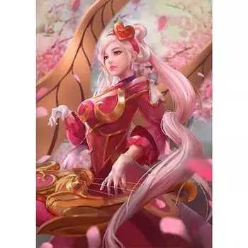 5D DIY Алмазная картина Аниме Девушка Алмазная вышивка Полный набор мозаики Вышивка крестом Домашний декор Подарки ручной работы Round 20x30cm