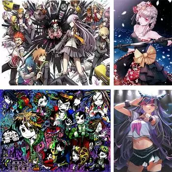 5D DIY Алмазная картина Аниме Персонажи Алмазная вышивка Набор для вышивки крестом Полный горный хрусталь Мозаика Домашний декор Round 20x30cm