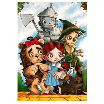 5D DIY Алмазная картина Аниме персонажи Набор для вышивки крестом Мозаика Алмазная вышивка Роза Полный круглый/квадратный дрель Украшение дома Round 20x30cm