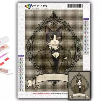 5D Diy Алмазная картина Антропоморфные милые животные Вышивка крестиком Полный Алмазная вышивка Мозаика Full Round 20X30CM