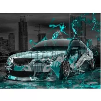 5D DIY Алмазная картина Автомобиль Мозаика Алмазная вышивка Домашний декор Подарок 20X30CM