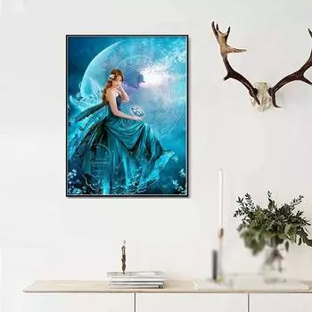 5D Diy Алмазная картина Бабочка Девичья вышивка крестом Набор Полный Алмазная вышивка Мозаика Художественная картина Стразы Декор Подарок Full Round 20x30cm