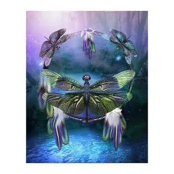 5D Diy Алмазная картина Бабочка Мечта Чистая Алмазная вышивка Крестом Домашний декор Подарки ручной работыjavascript: Round 20x30cm